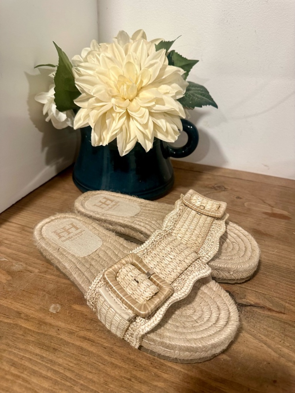 Haute Hippie Nyssa Espadrille Tan Slide Sandals-
